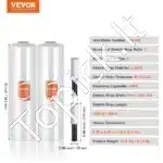 2 ritinėliai stretch plėvelės 381 mm x 366 m, 80 mikronų storio - Image 3