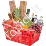 20 Vnt RAUDONŲ Pirkinių KREPŠELIŲ Rinkinys su Stovu | 21L Talpa, Bendra Svoris 11.14 kg - Image 7