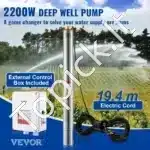 2200 W giluminė panardinamoji siurblio sistema – 9,8 m³/h srautas ir 144 m pakėlimo aukštis, su išorine valdymo dėžute - Image 8