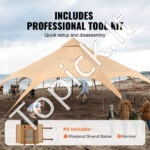 4 sezonų varpo palapinė, 5 m, su viryklės lizdu, iki 8 žmonių. - Image 2