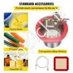 3 CFM Vakuuminis Siurblys su 12 L Nerūdijančio Plieno Vakuumine Kamera – 85 l/min, 1/4 AG - Image 4