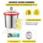 3 CFM Vakuuminis Siurblys su 12 L Nerūdijančio Plieno Vakuumine Kamera – 85 l/min, 1/4 AG - Image 6