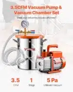 3,5 CFM Vakuuminis Siurblys 11,36 L – 260 ml alyvos talpa, vienpakopis, 5 Pa galutinis vakuumas - Image 8