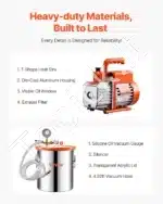 3,5 CFM Vakuuminis Siurblys su 18,93 L Kamera - Image 4