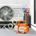 3,5 CFM (apie 99 l/min) Vienpakopė Vakuuminė Pompa su Manometru - Image 2