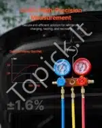 3,5 CFM (apie 99 l/min) Vienpakopė Vakuuminė Pompa su Manometru - Image 5