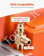 3,5 CFM (apie 99 l/min) Vienpakopė Vakuuminė Pompa – 150 W, iki 5 Pa vakuumas - Image 6