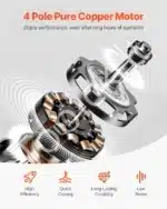 3,5 CFM (apie 99 l/min) Vienpakopė Vakuuminė Pompa – 150 W, iki 5 Pa vakuumas - Image 7