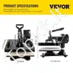 38 × 29 cm 6‑in‑1 karšto spaudimo presas su skaitmeniniu valdymu - Image 2