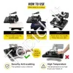 38 × 29 cm 6‑in‑1 karšto spaudimo presas su skaitmeniniu valdymu - Image 3