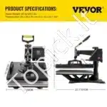 38 × 38 cm 5-in-1 karštos spaudos presas su skaitmeniniu valdymu - Image 3