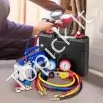 4.8 CFM (136 l/min) Vakuuminė pompa su slėgio manometru, 5 Pa vakuumu ir 0–800 psi manometru - Image 2