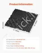 40 vnt. Juodos Drenažinės Plytelės – 31 × 31 cm (310 × 310 mm), ~15,1 mm Storio - Image 3