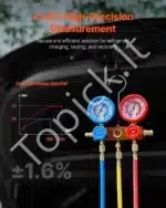 4,5 CFM Vakuuminis Siurblys su Manometru – 150 W, 5 Pa galutinis vakuumas, R22, R134a, R410a Suderinamumas - Image 5