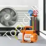 4,5 CFM Vakuuminis Siurblys su Manometru – 150 W, 5 Pa galutinis vakuumas, R22, R134a, R410a Suderinamumas - Image 2