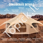 4 sezonų varpo palapinė, 5 m, su viryklės lizdu, iki 8 žmonių. - Image 3