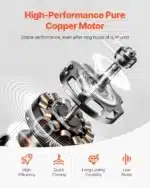 5 CFM Vakuuminis Siurblys – 1 Pakopa, 250 W, 0,5 HP, R22, R134a, R410a Suderinamumas - Image 7