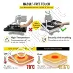 5-in-1 Karšto Spaudimo Presas – 1000 W, 29 × 38 cm, Juodas - Image 2