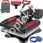 5-in-1 Karšto Spaudimo Presas – 1200 W, 38 × 38 cm, Raudonas - Image 2