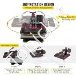 5-in-1 Karšto Spaudimo Presas – 1200 W, 38 × 38 cm, Raudonas - Image 5