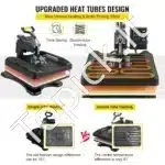 5-in-1 Karšto Spaudimo Presas – 1200 W, 38 × 38 cm, Raudonas - Image 5