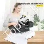 5-in-1 Karšto Spaudimo Presas – 1200 W, 38 × 38 cm, Raudonas - Image 7