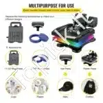 5-in-1 Karšto Spaudimo Presas – 1200 W, 38 × 38 cm, Raudonas - Image 3