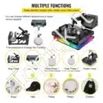 5-in-1 karštos spaudos presas 38 × 30 cm su skaitmeniniu valdymu - Image 4