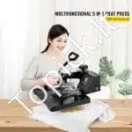 5-in-1 karštos spaudos presas 38 × 30 cm su skaitmeniniu valdymu - Image 8