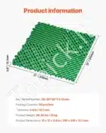 50 vnt. Juodos Drenažinės Grindų Plytelės – 31 × 31 cm, 15 mm Storio - Image 3