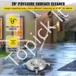 51 cm plokščias valymo antgalis aukšto slėgio plovimo įrenginiams – 4000 PSI, su ratukais - Image 8