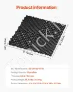 55 vnt. Juodos Drenažinės Grindų Plytelės – 31 × 31 cm, 15 mm Storio - Image 3