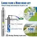 550 W giluminė panardinamoji siurbimo pompa – 35 l/min / 108 m pakeliamasis aukštis - Image 7