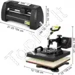 5‑in‑1 termopresų rinkinys su 38×38 cm plokšte ir 14" (≈355 mm) vinilo pjovimu - Image 8