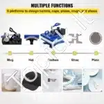 6-in-1 Karšto Spaudimo Presas Sublimacijos Spaudai (38 × 29 cm) su LCD Ekranu - Image 7