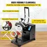 600 W Kepurės Antspaudų Presas su Skaitmeniniu Valdymu (14 × 8 cm) - Image 5