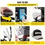 600 W Kepurės Antspaudų Presas su Skaitmeniniu Valdymu (14 × 8 cm) - Image 4