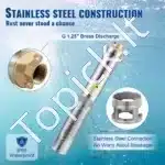 750W giluminė panardinamoji siurbimo pompa – 105 l/min, 62 m aukštis - Image 6