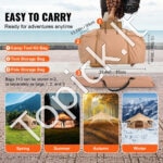 4 sezonų varpo palapinė, 5 m, su viryklės lizdu, iki 8 žmonių. - Image 4