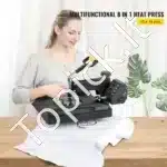 8-in-1 Karšto Spaudimo Presas su LCD Ekranu – 1200 W, 38 × 38 cm, Raudonas - Image 7