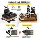 8-in-1 Karšto Spaudimo Presas – 1000 W, 29 × 38 cm, Raudonas - Image 5