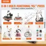 8-in-1 karštos spaudos presas 38 × 38 cm su skaitmeniniu valdymu - Image 8
