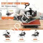 8-in-1 karštos spaudos presas 38 × 38 cm su skaitmeniniu valdymu - Image 4