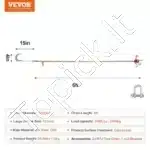 8 mm x 180 cm G80 tempimo grandinės su J ir R kabliais | 1 112 kg vienai grandinei (2 vnt.) - Image 3