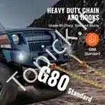 8 mm × 60 cm G80 tempimo/kėlimo grandinė su J kabliu – 4 898 kg apkrova - Image 5