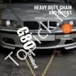 8 mm × 90 cm G80 tempimo grandinė su J ir T kabliais | 4 898 kg apkrova - Image 5