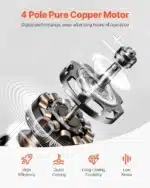 9 CFM (255 l/min) Dviejų Pakopų Vakuuminis Siurblys – 750 W, 0,2 Pa galutinis vakuumas, R22, R134a, R410a suderinamumas - Image 7