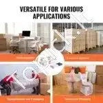 Aukštos kokybės 3 vnt. tempiamoji plėvelė 381 mm x 305 m, 60 mikronų storio - Image 4