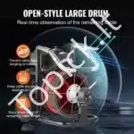 Automatinė vamzdžių valymo mašina | 30 m x 9,5 mm plieninė spiralinė viela | Kanalizacijos valiklis su automatinė vielos įvorka 220V - Image 6