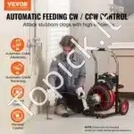 Automatinė vamzdžių valymo mašina | 30 m x 9,5 mm plieninė spiralinė viela | Kanalizacijos valiklis su automatinė vielos įvorka 220V - Image 8